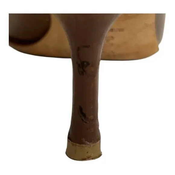 Jimmy Choo London Brown Leather Pointed Toe Pumps Kitten Heel Italy Size 40 US 9 - Picture 8 of 10